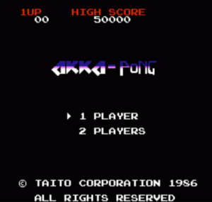 Akka-Pong (Arkanoid Hack) ROM