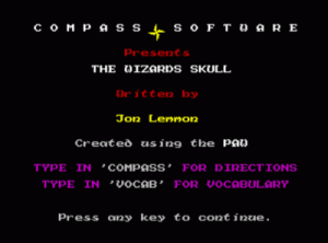 Blood Of Bogmole III - Wizards Skull (1986)(Compass Software)[master Tape] ROM